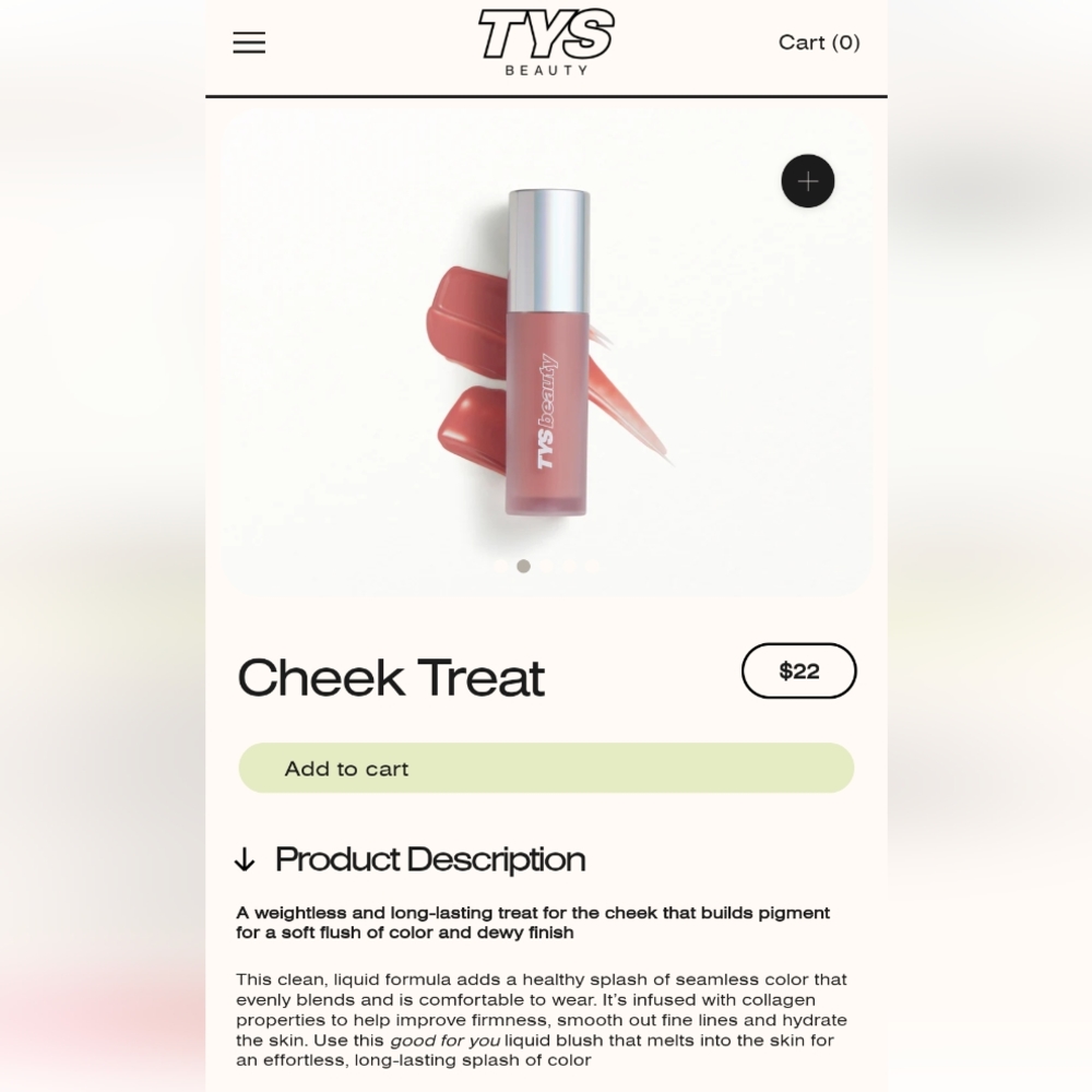 NWT tys Beauty Cheek Treat in Juice